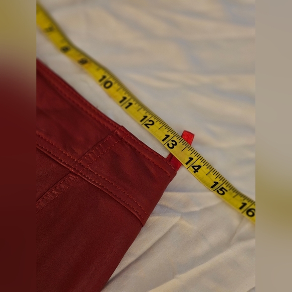 Vintage leather skirt red size 10 - Picture 10 of 13